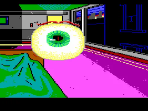 An eyeball wakes you up