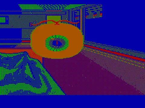 An eyeball; what a thing to be woken up by! (CGA with RGB monitor)