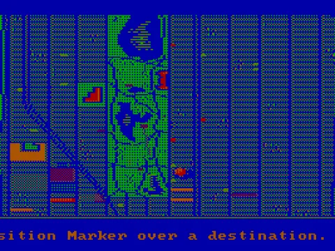 The city map (CGA with RGB monitor)