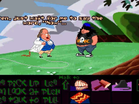 ...and Hoagie in the past (seen here with Benjamin Franklin)