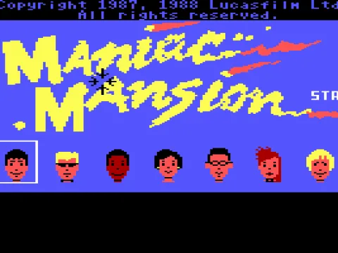 Main Screen (Tandy 1000), note the different text font and cursor.