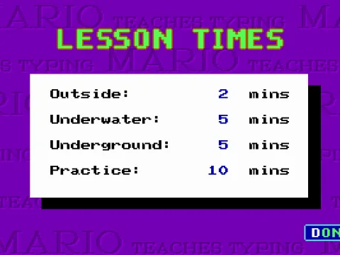 Customizing lesson times