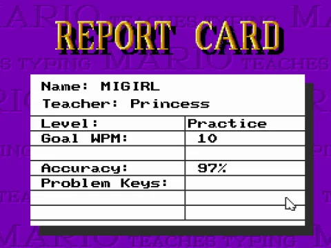 Your report card