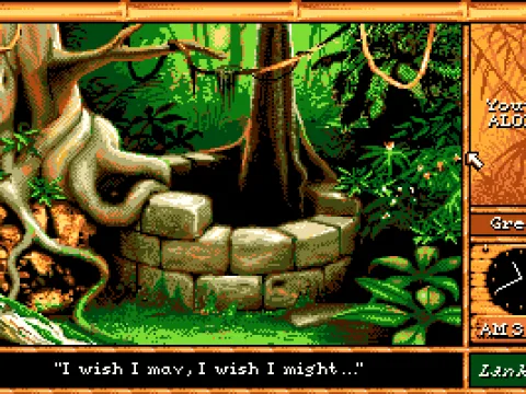 The well - this is the scenery which made me think: wow, I have to try such a beautiful game...