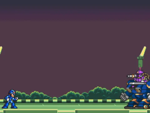 The end of level 1 sports a boss.