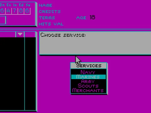 Creating characters. (CGA)