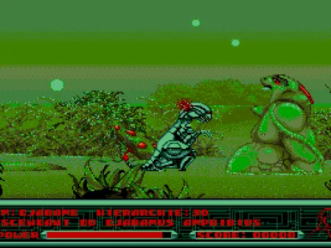 Your first opponent is a giant swamp creature (VGA)