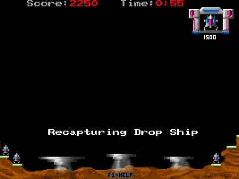 The player's ship has successfully docked with the drop ship