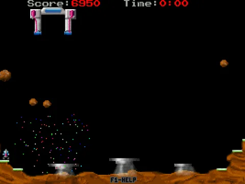 When a ship hits something or lands too hard there's a shower of debris