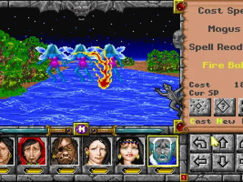 Ranged battle: Roasting sprites with a fireball. While swimming.