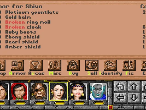 The inventory. Some equipment is broken and needs repair.