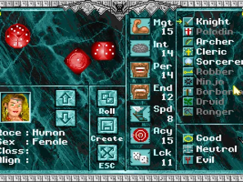 Creating a character