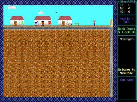 Main screen at the start of the game.