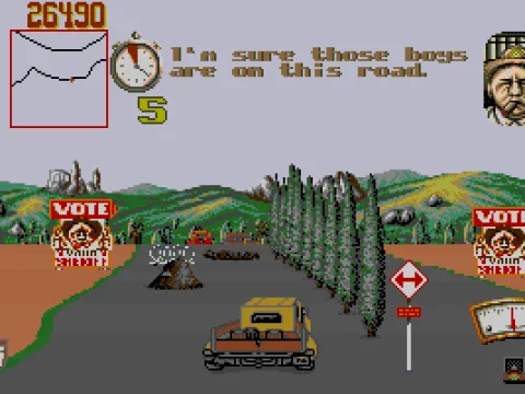 An alley of trees in middle of the road?