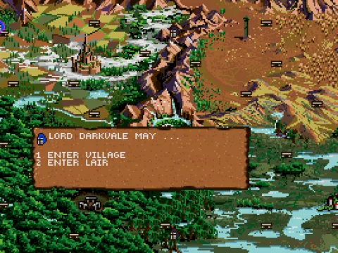 After arriving at a particular location, you have the option to choose an action.