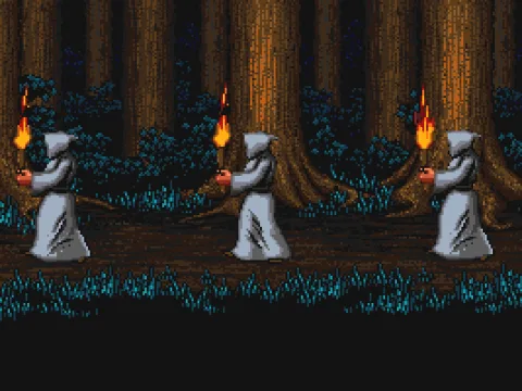 Druids going to the altar of storms (intro sequence).