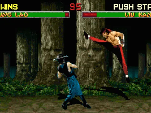 Liu Kang hits Kung Lao. Wow!