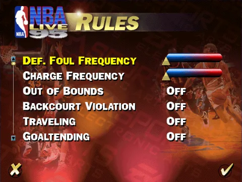 Rules screen