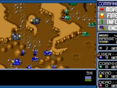 The fourth mission is the first with map which is larger than one screen.