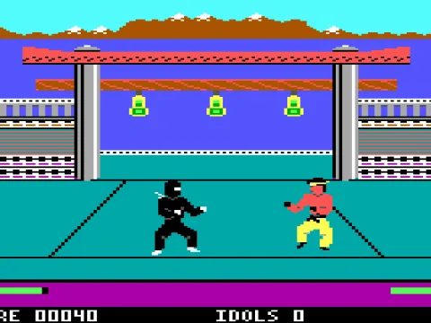 Fighting an enemy (Tandy/PCjr)