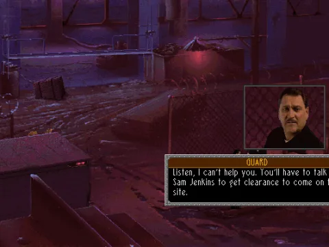 Visiting a construction site. Some dialogues are brief. This guy will only say this phrase from now on - albeit with a cool animation