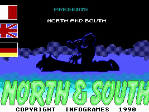 Opening screen with the language selection (EGA)