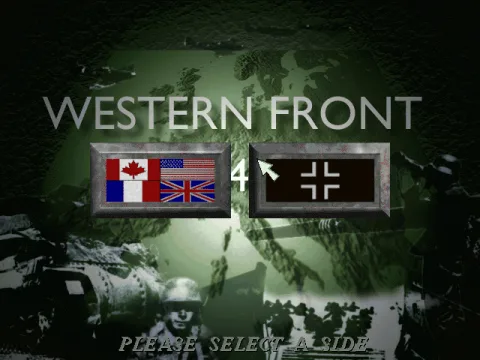 When the player starts a game they can play as either side