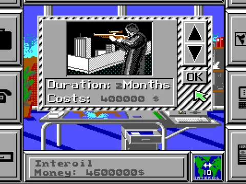 hiring mercenaries and making sabotages (top secret compartment)