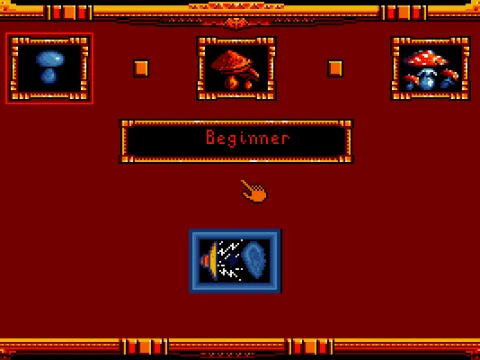 Choosing the difficulty.