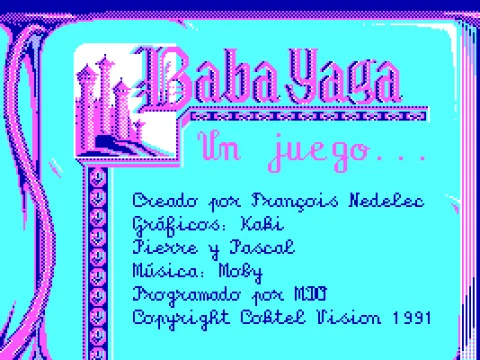 Title screen in Spanish (CGA)