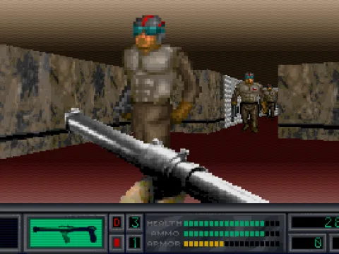 Once you are in the building proper, you meet up with the rest of your team, at least for about half the game anyway...