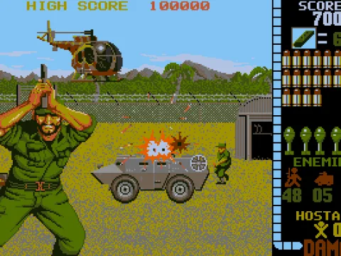 Stage 1: Communication Setup (MCGA/VGA)<br>
Armoured car shells flying.