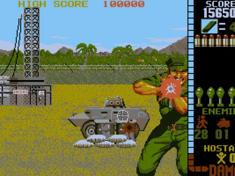 Stage 1: Communication Setup (MCGA/VGA)<br>
Being fired by a tough evasive soldier.