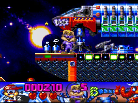 Sci-fi stage, xenomorph to the left