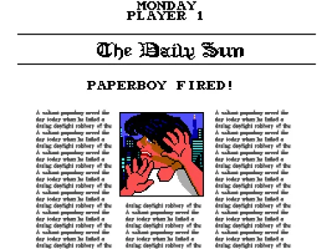 Paperboy Fired!