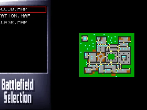 Map selection. The shareware version only comes with three maps.