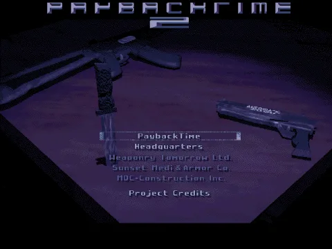 Title/main menu screen (shareware version).