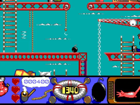 Popeye takes a spring to the face.