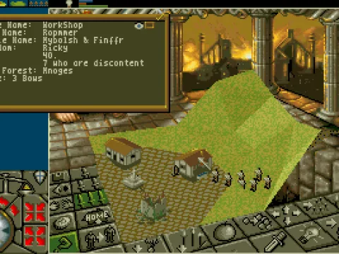 My troops are making bows at a workshop. (VGA 256 Color)