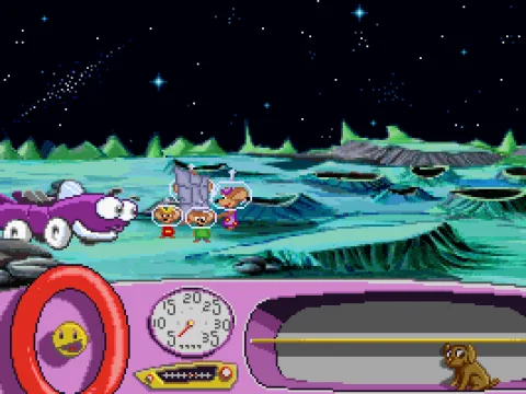 Putt-Putt may not be in Kansas any more, but that's where this mouse family hails from. Tourists!