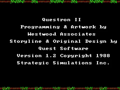 Version information 1.2 (EGA/Tandy)