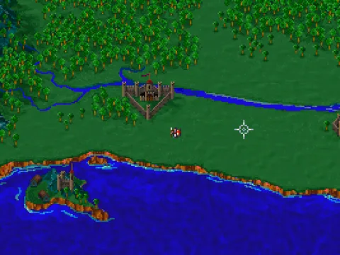 Gameplay start, exploring the surrounding lands