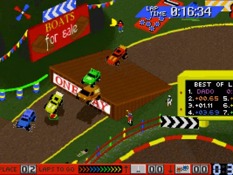 Simple track, a one way ramp, obviously..