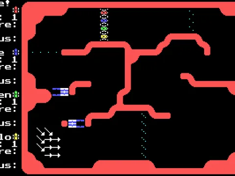 Four players go head-to head-to head-to head via keyboard.