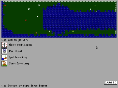 In the course of your adventures, your character may obtain certain powers. Some are aquired at the Master level, others by potions, scrolls or other events.