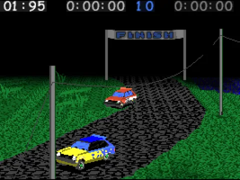 ..go! Race starts and computer opponent takes the lead.