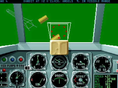 Stuka diving down on a radar station.