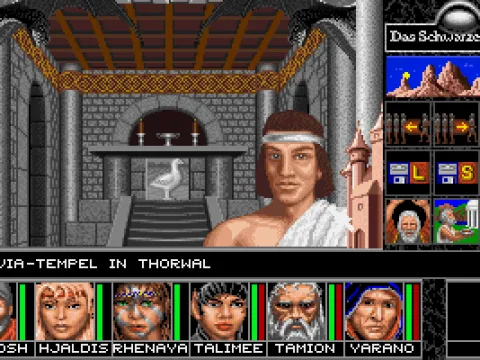 A temple in Thorwal: this is where you start the actual game