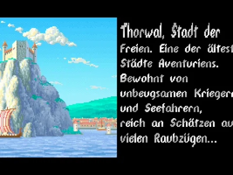 Intro. The letters of the text are being carried away through the top, hence the weird font of the first line