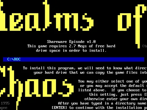 ANSI art logo used in the downloadable shareware installer.